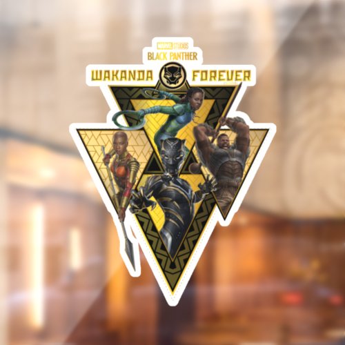 Wakanda Forever  Triangular Group Badge Window Cling
