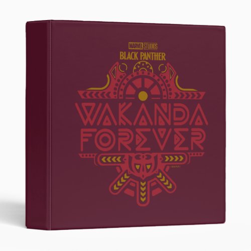 Wakanda Forever  Tribal Title Graphic 3 Ring Binder