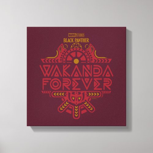 Wakanda Forever  Tribal Title Graphic Canvas Print