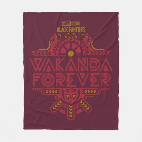 Wakanda Forever  Tribal Title Graphic Fleece Blanket