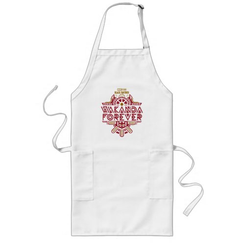 Wakanda Forever  Tribal Title Graphic Long Apron