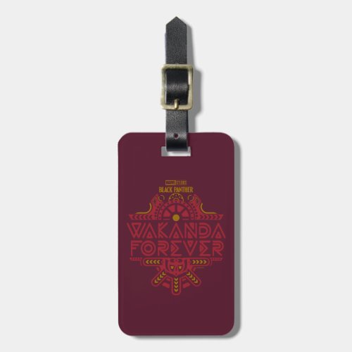 Wakanda Forever  Tribal Title Graphic Luggage Tag