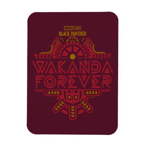 Wakanda Forever  Tribal Title Graphic Magnet