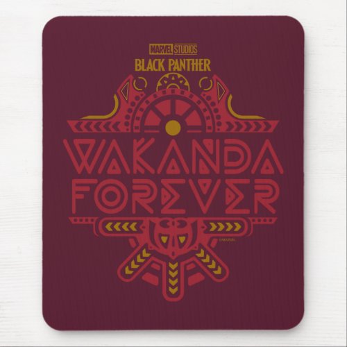 Wakanda Forever  Tribal Title Graphic Mouse Pad