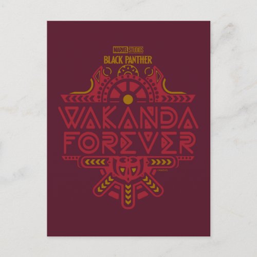 Wakanda Forever  Tribal Title Graphic Postcard