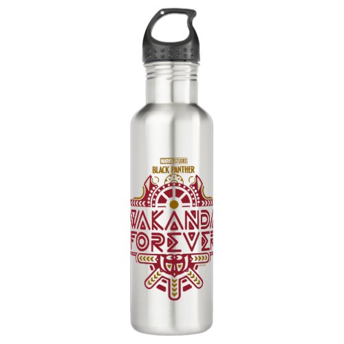 Wakanda Forever  Tribal Title Graphic Stainless Steel Water Bottle