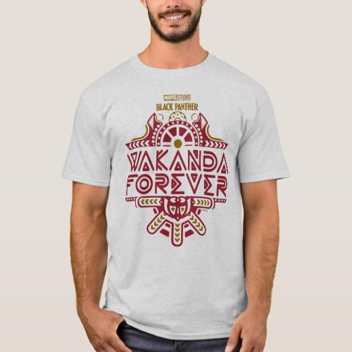 Wakanda Forever  Tribal Title Graphic T_Shirt