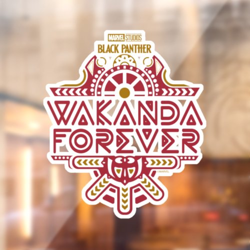 Wakanda Forever  Tribal Title Graphic Window Cling