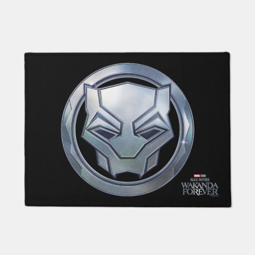 Wakanda Forever  Vibranium Black Panther Icon Doormat