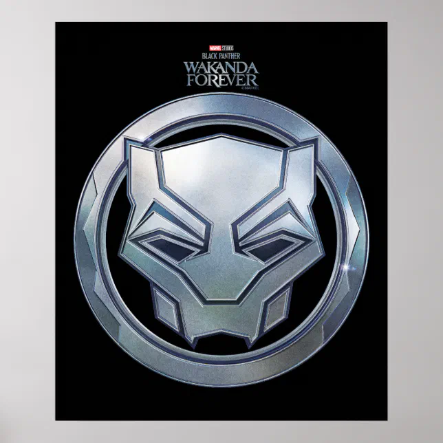 Wakanda Forever | Vibranium Black Panther Icon Poster | Zazzle