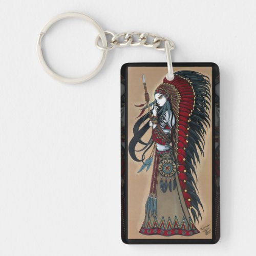 Wakanda Tribal Native Indian Tattoo Angel Keychain