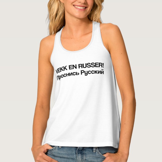 Wake A Russian Vekk En Russer! Tank Top (Front)