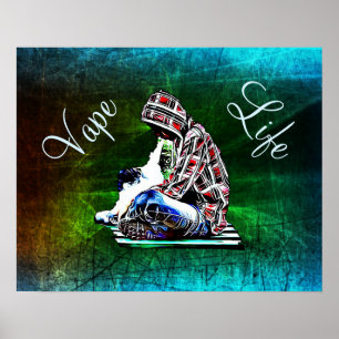 Wake and Vape Vaping Smoking Poster