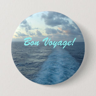 Wake Bon Voyage Pinback Button