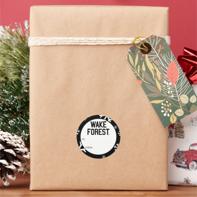 Wake Forest University | Wake Forest Classic Round Sticker (Holiday)