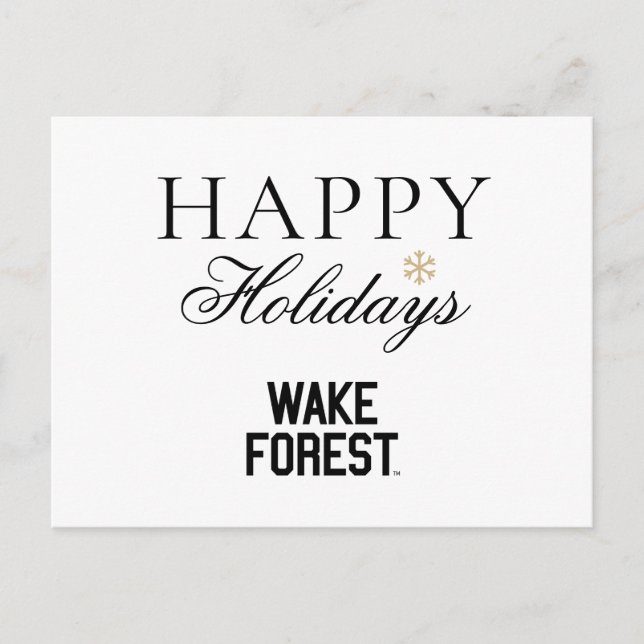 Wake Forest University | Wake Forest Holiday Postcard (Front)