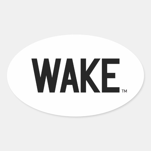 Wake Forest University | Wake Wordmark Oval Sticker (Front)