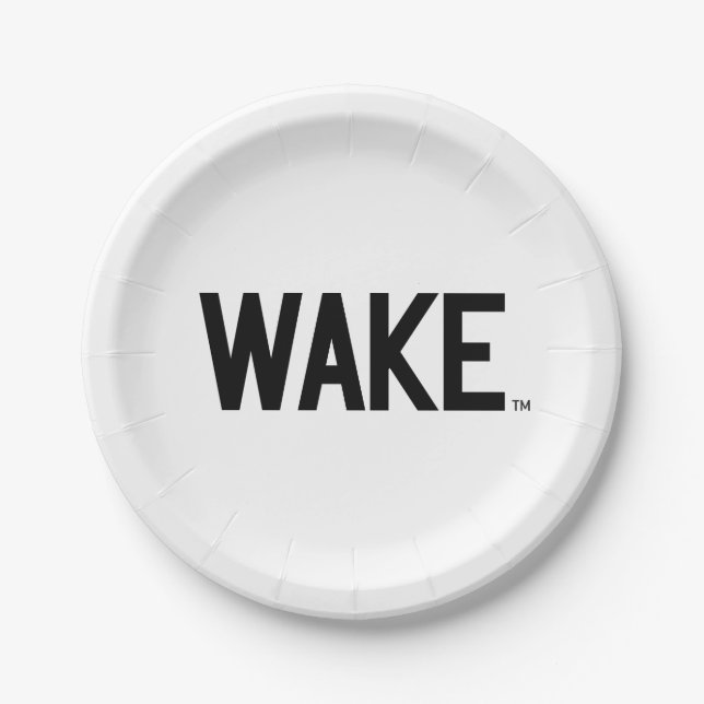 Wake Forest University | Wake Wordmark Paper Plates (Front)