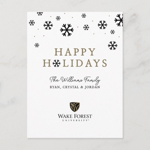Wake Forest University Wordmark Holiday Postcard