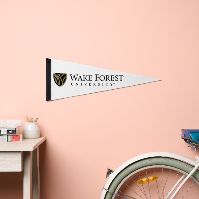 Wake Forest University Wordmark Pennant Flag (Front)