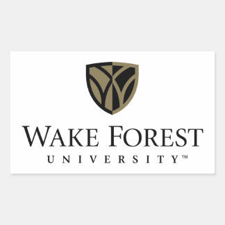 Wake Forest University Wordmark Rectangular Sticker