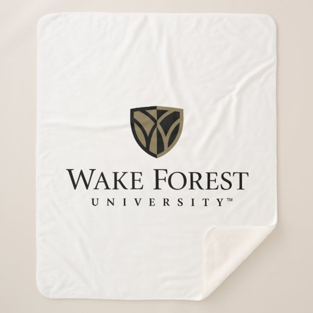 Wake Forest University Wordmark Sherpa Blanket (Front)