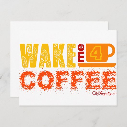 Wake me for coffee (Front/Back)
