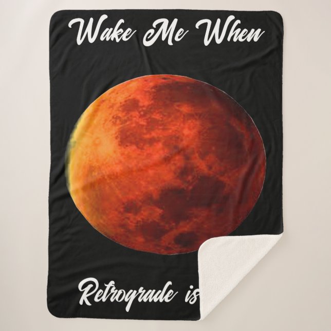 Wake Me Retrograde Is Over Sherpa Blanket (Front)