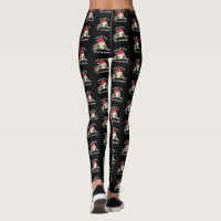 Wake Me Up When It's Christmas Sloth Candy Cane Leggings