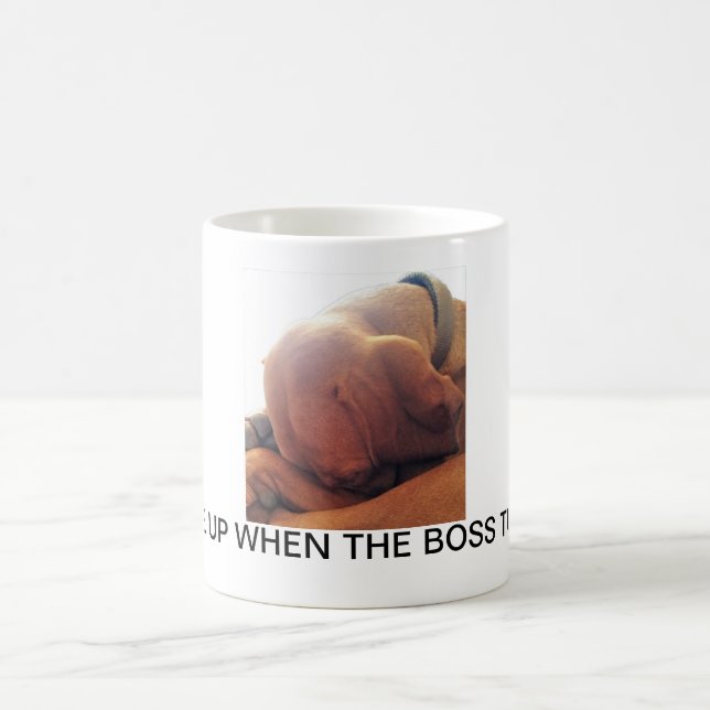 Wake Me Up When The Boss Turns Up! Coffee Mug (Center)