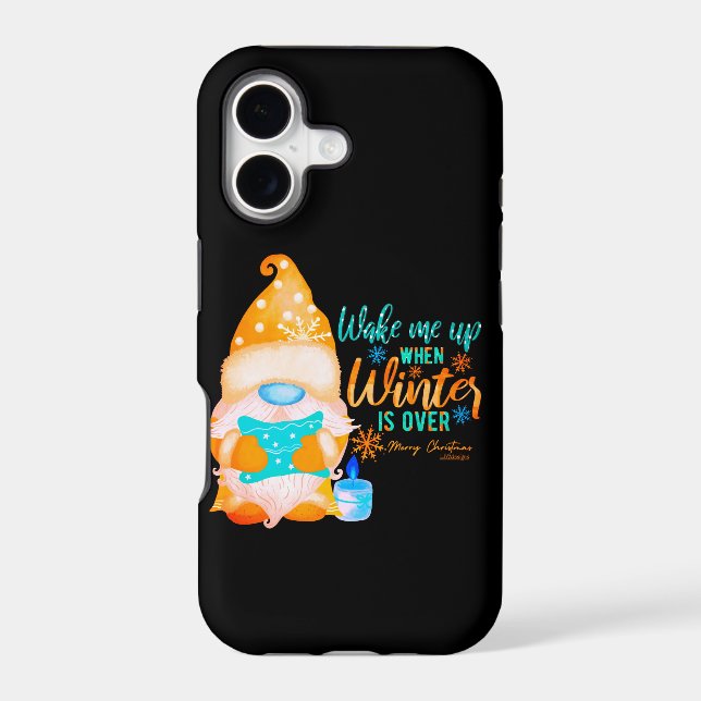 WAKE ME UP WHEN WINTER IS OVER gnome               Iphone Case (Back)