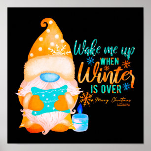 WAKE ME UP WHEN WINTER IS OVER gnome               Poster