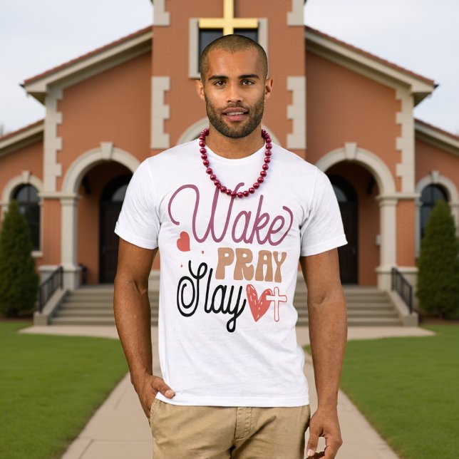 Wake Pray Slay Christian Motivational Tee (Creator Uploaded)
