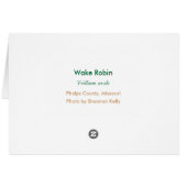 Wake Robin - Customized2 Cards (Back Horizontal)