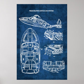 Wake Surfing Patent Art Print no. 2