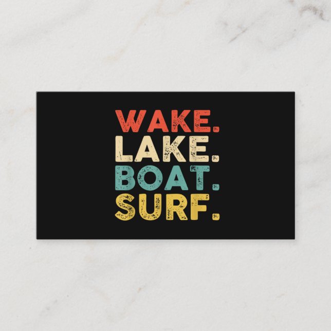 Wake Surfing Wake Surf Wake Surfing Rope Wake Surf Business Card (Front)