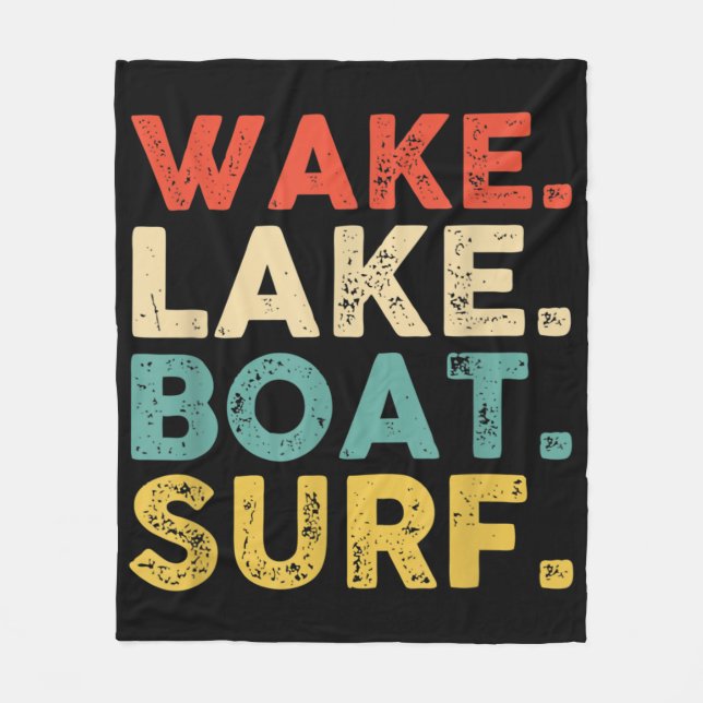 Wake Surfing Wake Surf Wake Surfing Rope Wake Surf Fleece Blanket (Front)
