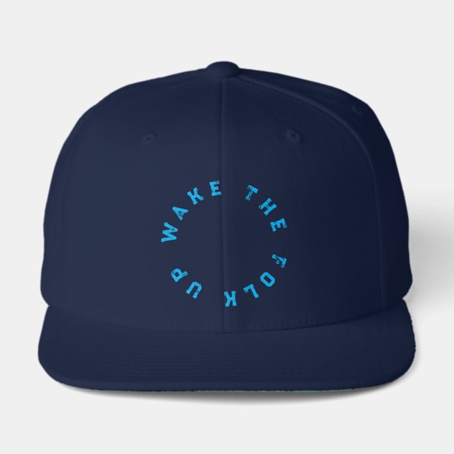 Wake the folk UP hat! Visor (Front)