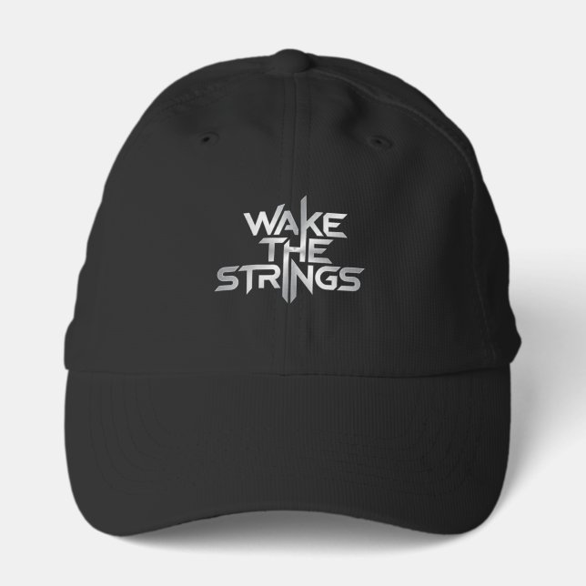 Wake The Strings – Music Typography Performance Cap (Front)