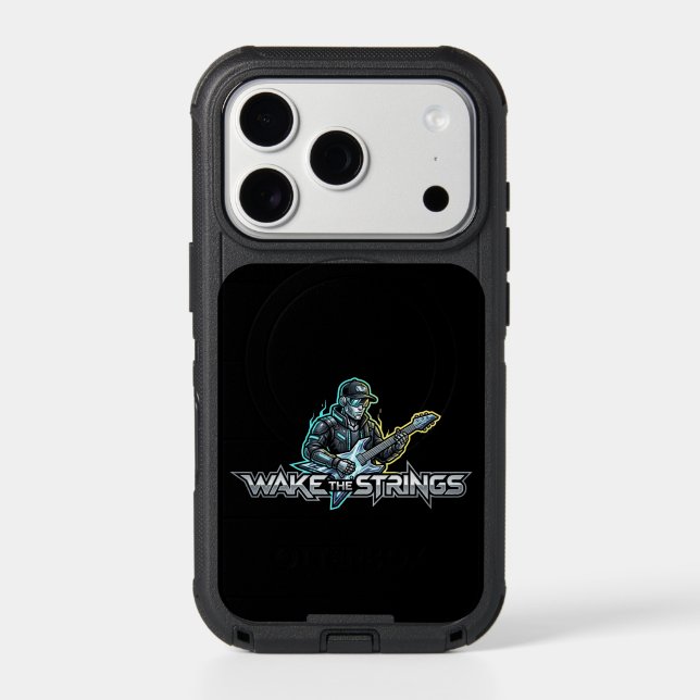 Wake The Strings Retro Future Art Otterbox iPhone Case (Back)