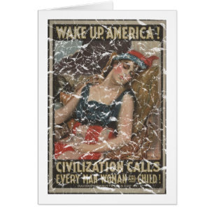 Wake Up-1917 - distressed Cards