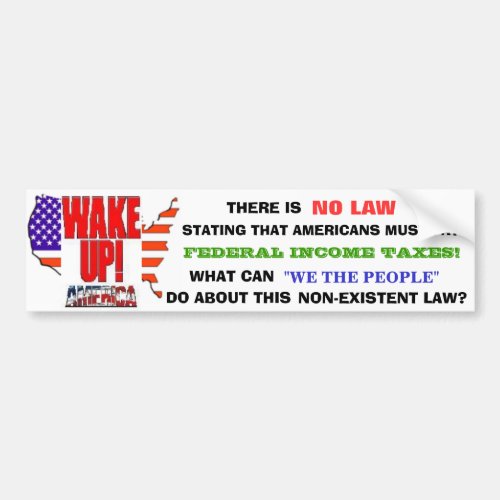 WAKE UP AMERICA BUMPER STICKER