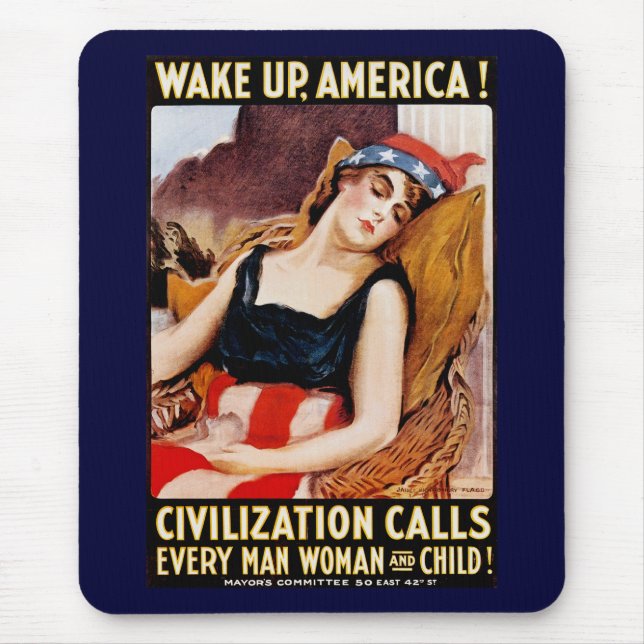 Wake Up America Mouse Pad (Front)