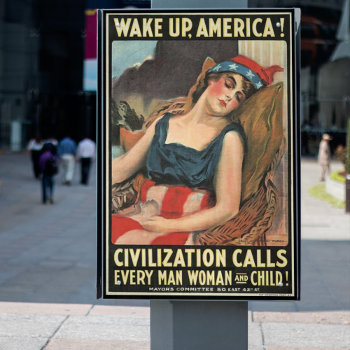 Wake Up  America! Poster by efhenneke at Zazzle