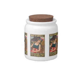 Wake Up America Poster Candy Jar
