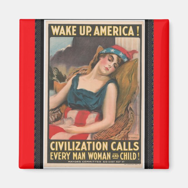 Wake Up America Poster Magnet (Front)