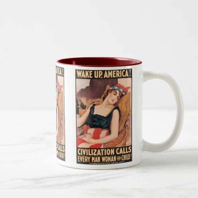 Wake Up America Two-Tone Coffee Mug (Right)