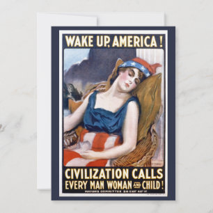Wake Up America! Vintage Patriotic Freedom Art