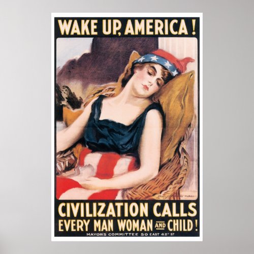 Wake Up America WWI Poster