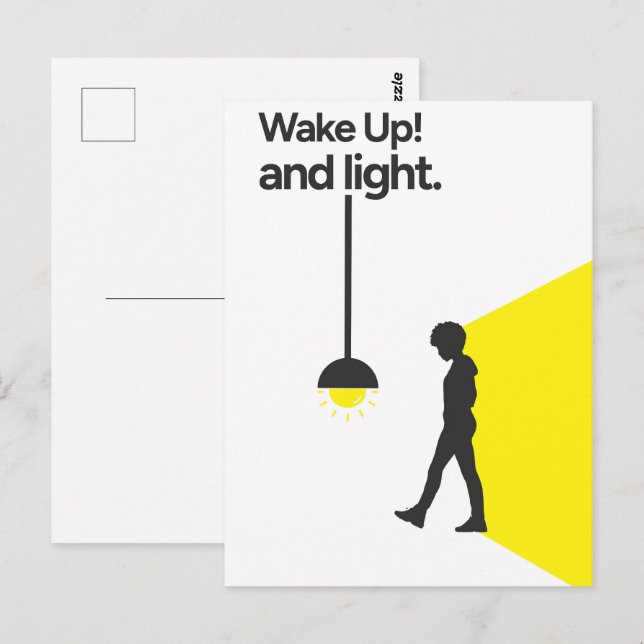 wake up and light postcard (Front/Back)
